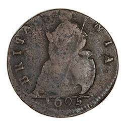 Coin - Farthing, William III, England, Great Britain, 1695 (Reverse)