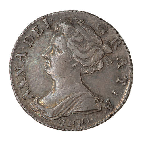 Coin - Sixpence, Queen Anne, England, Great Britain, 1703 (Obverse)