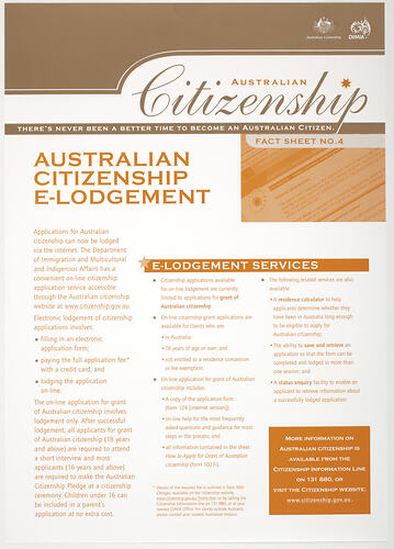 Fact Sheet (4) - Australian Citizenship Information Pack