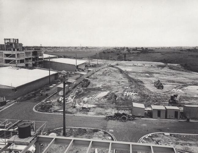 Photograph - Kodak Australasia Pty Ltd, View of Earthworks from Cooling Tower of Building 11 Power House, Kodak Factory, Coburg, 1958