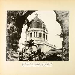 Photograph - Aquarium & Fernery Site Destroyed by Fire, Exhibition Building, Melbourne, 1953