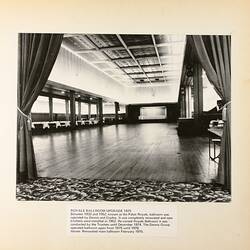 Photograph - Interior of Royale Ballroom, Exhibition Building, Melbourne, 1975