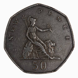 Coin - 50 New Pence, Elizabeth II, Great Britain, 1969