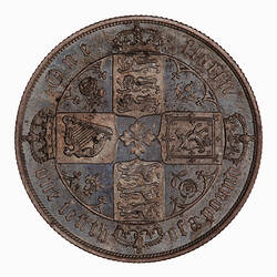 Coin - Florin, Queen Victoria, Great Britain, 1881 (Reverse)
