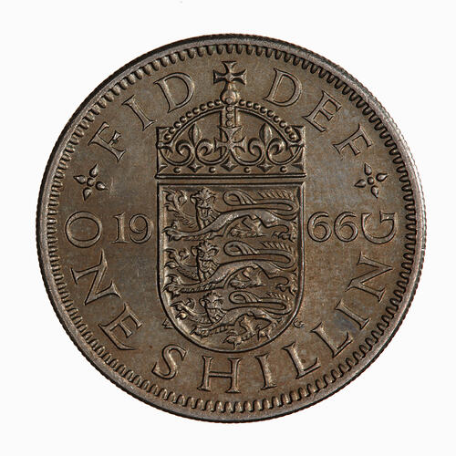 Coin - Shilling, Elizabeth II, Great Britain, 1966 (Reverse)