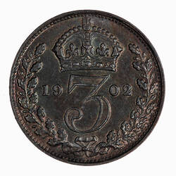 Coin - Threepence, Edward VII, Great Britain, 1902 (Reverse)