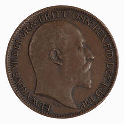 Coin - Farthing, Edward VII, Great Britain, 1906 (Obverse)