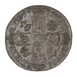 Coin - Sixpence, Queen Anne, England, Great Britain, 1705 (Reverse)