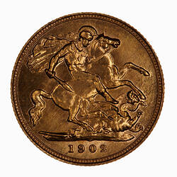 Coin - Half-Sovereign, Edward VII, Great Britain, 1902 (Reverse)