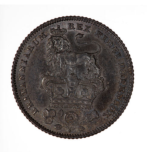 Coin - Sixpence, George IV, Great Britain, 1829 (Reverse)