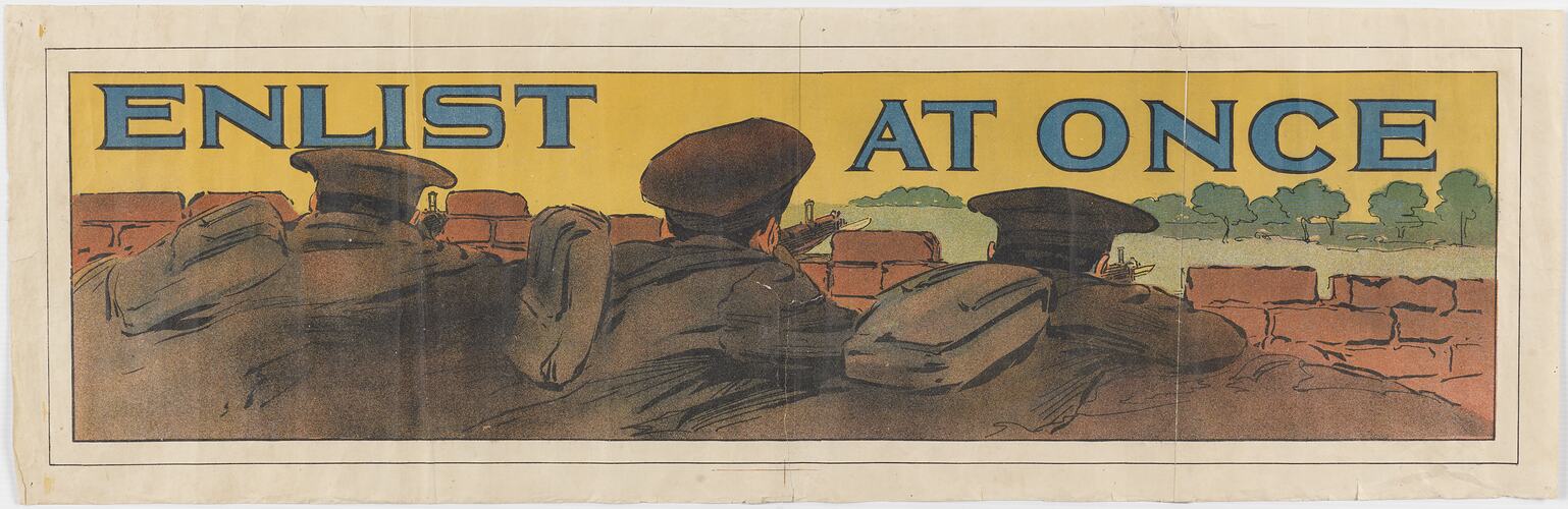 Poster - 'Enlist at Once', British, World War I, 1914-1918
