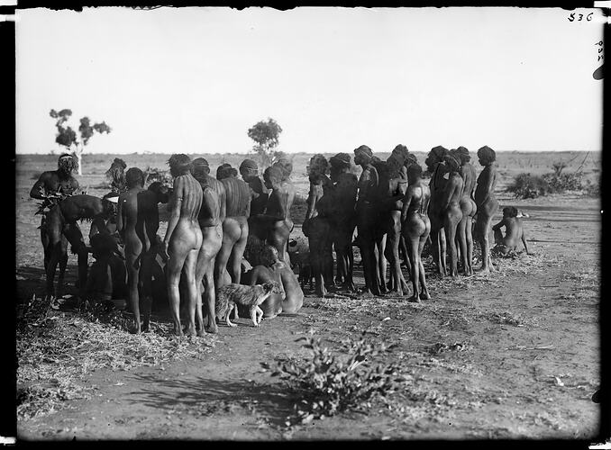 Men and women mourning, Tennant Creek, Central Australia, 1901