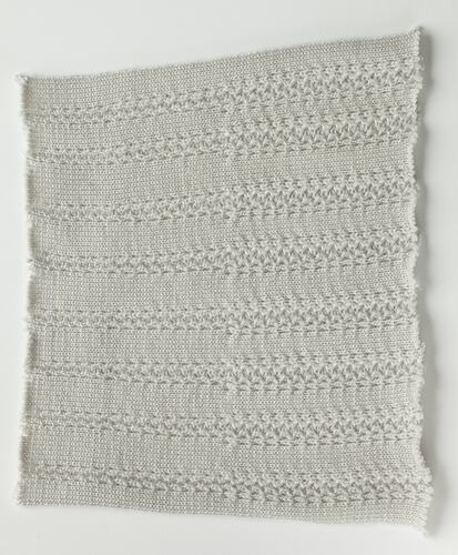 Square knitting sample