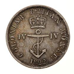 Coin - 1/4 Dollar, British West Indies, 1822