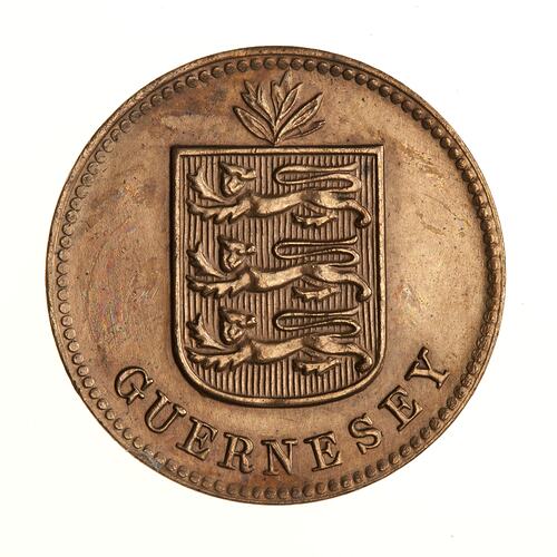 Coin - 1 Double, Guernsey, Channel Islands, 1911