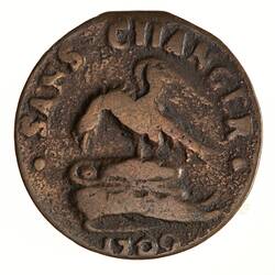 Coin - 1/2 Penny, Isle of Man, 1709