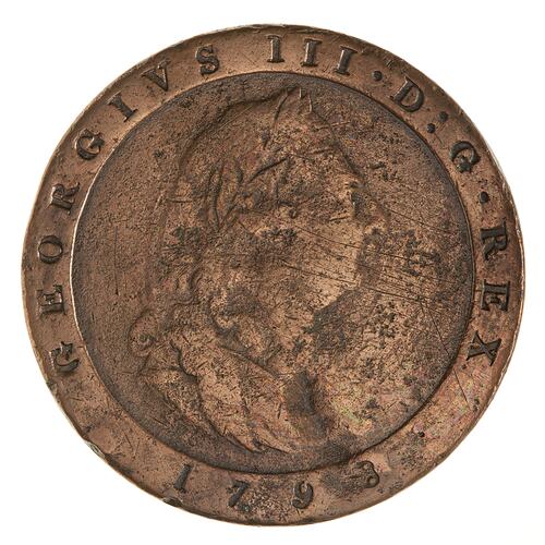 Coin - 1 Penny, Isle of Man, 1798