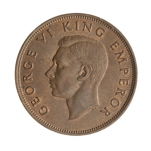 Coin - 1 Penny, New Zealand, 1947