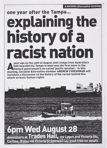Leaflet - Explaining the History of a Racist Nation, Socialist Alternative
