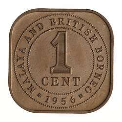 Proof Coin - 1 Cent, Malaya & British Borneo, 1956