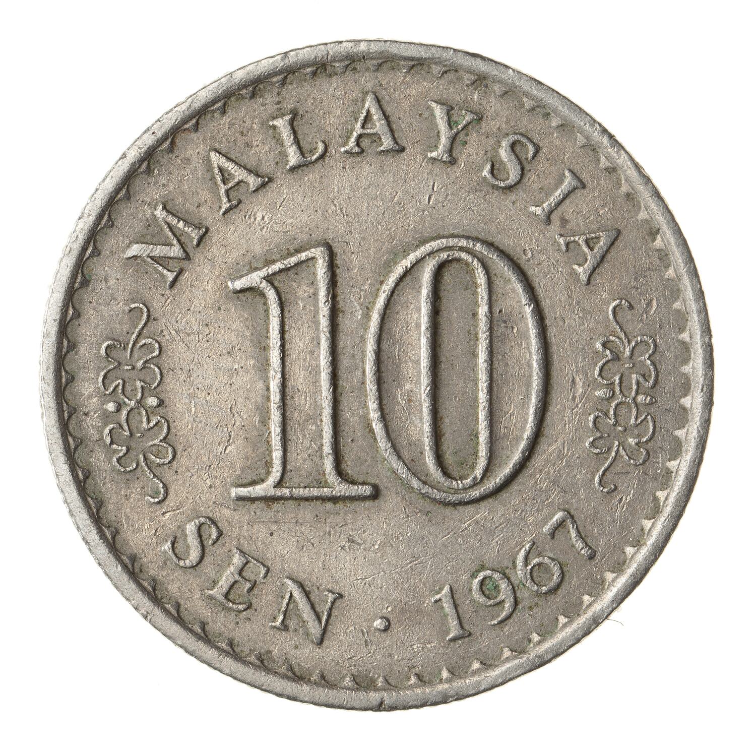 Coin 10 Sen Malaysia 1967