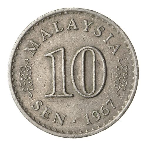 Coin - 10 Sen, Malaysia, 1967