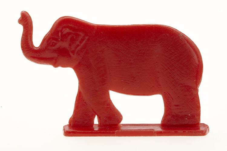 Toy Elephant - Red Plastic
