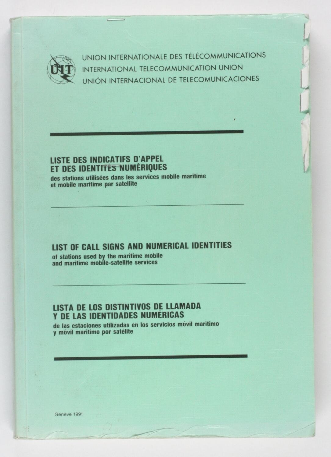 Manual 'List of Call Signs and Numerical Identities', International