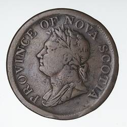 Coin - 1 Penny, Nova Scotia, Canada, 1832