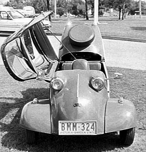 Negative - Messerschmitt (FMR) KR-200 Cabin Scooter Micro Car, Manufactured in Germany, circa 1959