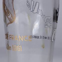 Drinking Glass. Tour De France souvenir, 1961.
