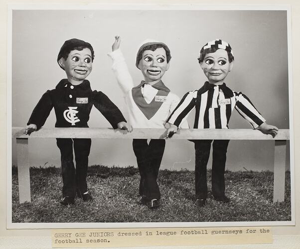 Gerry Gee Juniors Dressed in League Football Guernseys, Melbourne, circa 1962