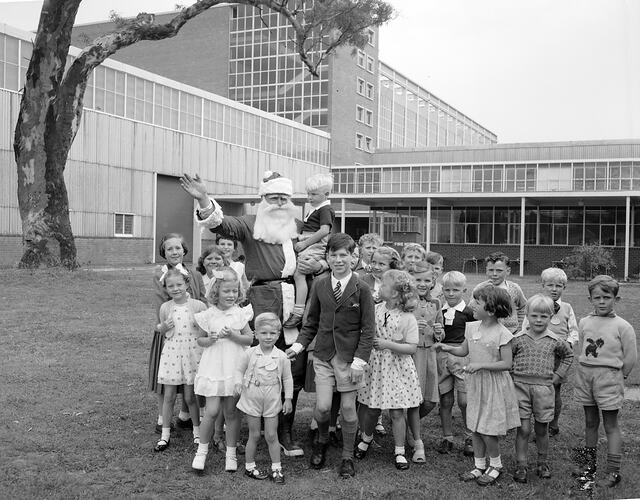 School Children with Santa Claus, Melbourne, Victoria, 1956