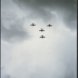 Photograph - Scienceworks Opening Ceremony, RAAF Fly Pass, Spotswood, 27 Mar 1992