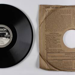 Disc Recording - Edison, Double-Sided, 'A Marksman Am I' & 'Five Hundred Thousand Devils', 1919-1929