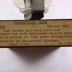 Electronic Valve - Marconi, Diode, Type MR7A, 1928-1935