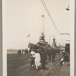 Photograph - Crowd Standing Near Ships, Victoria, circa 1910-1927