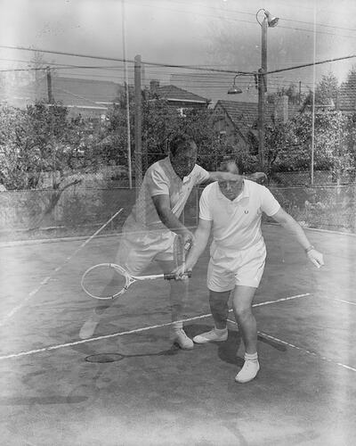 Portrait of a Tennis Player, Clendon Rd, Toorak, Victoria, 09 Oct 1959