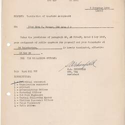 Letter - To Esma Banner from U.S. Army, Germany, 9 Nov 1950