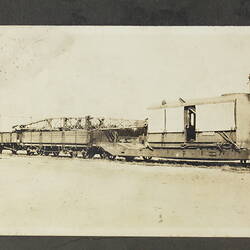 Photograph - A.T. Harman & Sons, Excavator Being Transported by Rail, Victoria, circa 1923