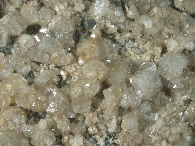 Detail of white crystalline mineral surface.