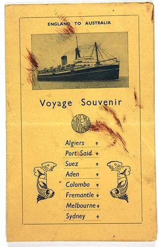 Diary - Voyage Souvenir, New Australia, Shaw Savill Line, Nov-Dec 1951