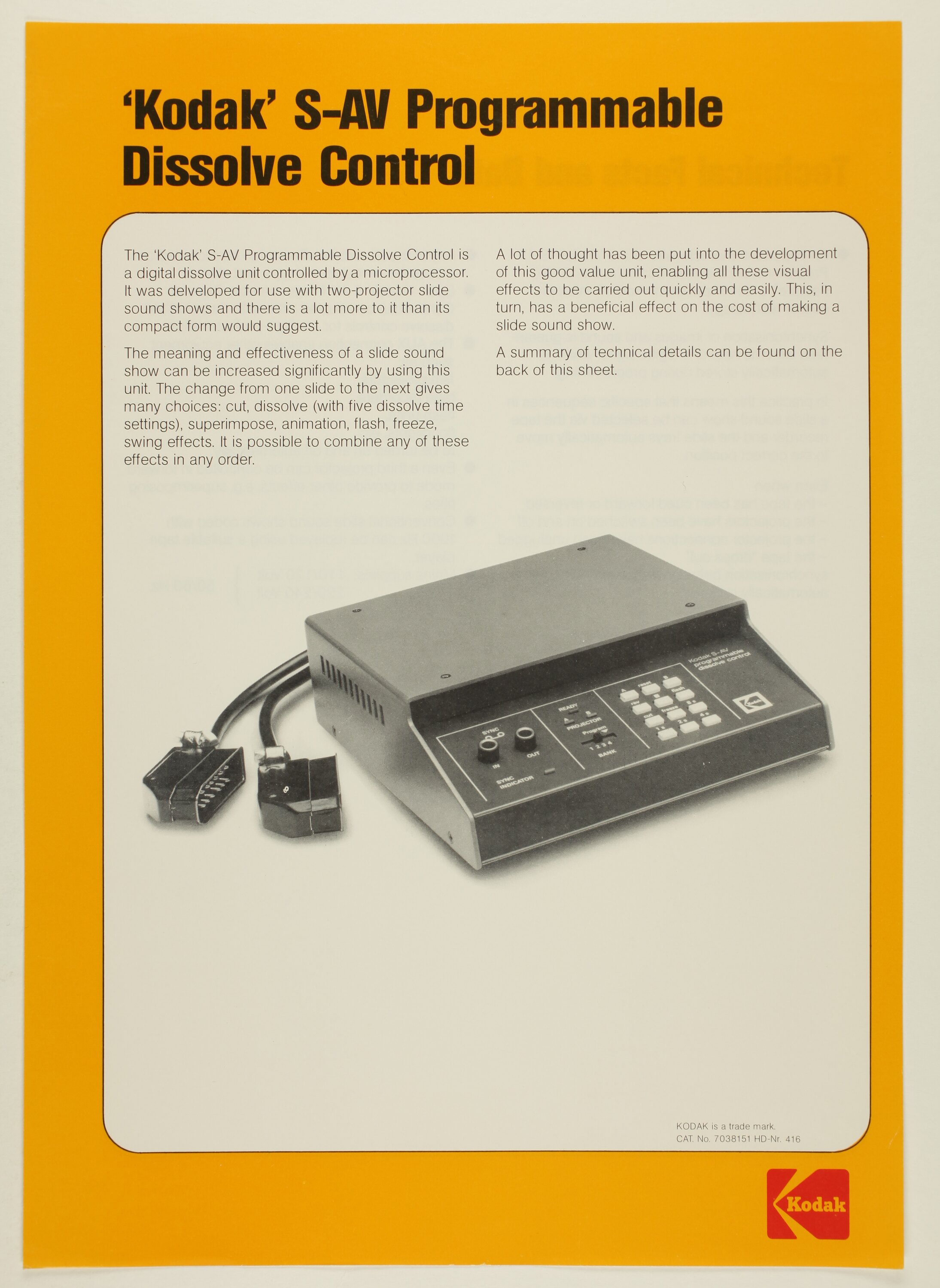 Kodak S-AV Programmable Dissolve Control-