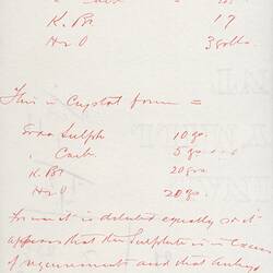 Note - Formulae Book, Thomas Baker, Austral Plate Company & Kodak Australasia Pty Ltd, Abbotsford, 1884-1921