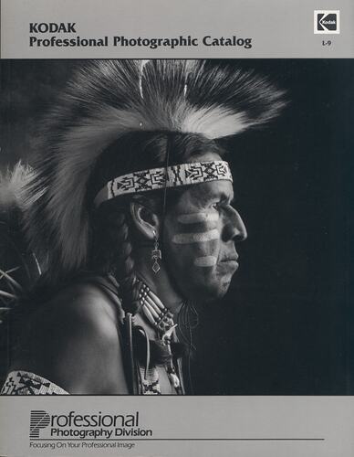 Cover page with photograph of Native American man.