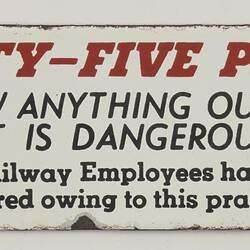 Sign - Victorian Railways