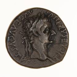 Coin - Denarius, Emperor Tiberius, Ancient Roman Empire, 14-37 AD - Obverse