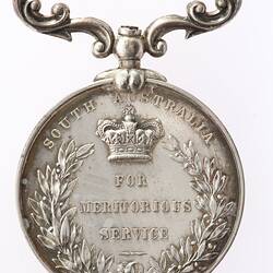 Medal - South Australia Meritorious Service Medal, Queen Victoria, Specimen, South Australia, Australia, 1895-1901 - Reverse