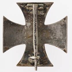 Medal - Iron Cross 1914, First Class, Silver, Pin Back, Germany, 1914 - Reverse