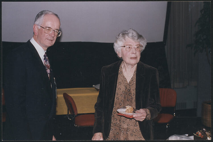 Colour photograph of two people.